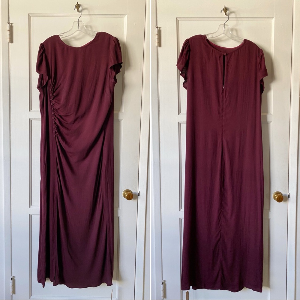 Reformation | Frasier Dress in Prune - Picture 4 of 15